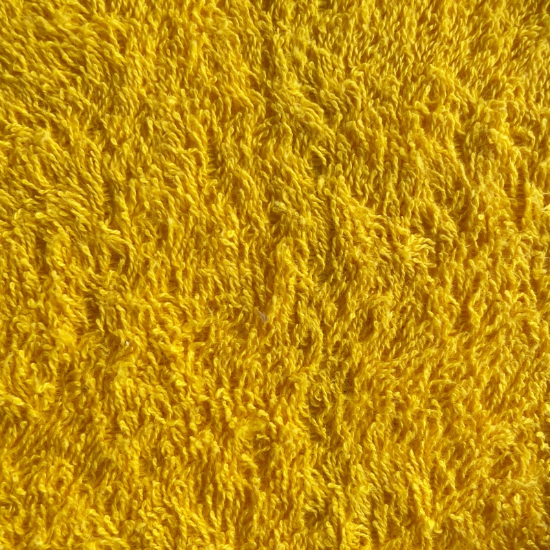 ŽLUTÁ (90% bavlna, 10% polyester), (pouze turbany na sušení vlasů, kosmetické čelenky a mycí žínky)
