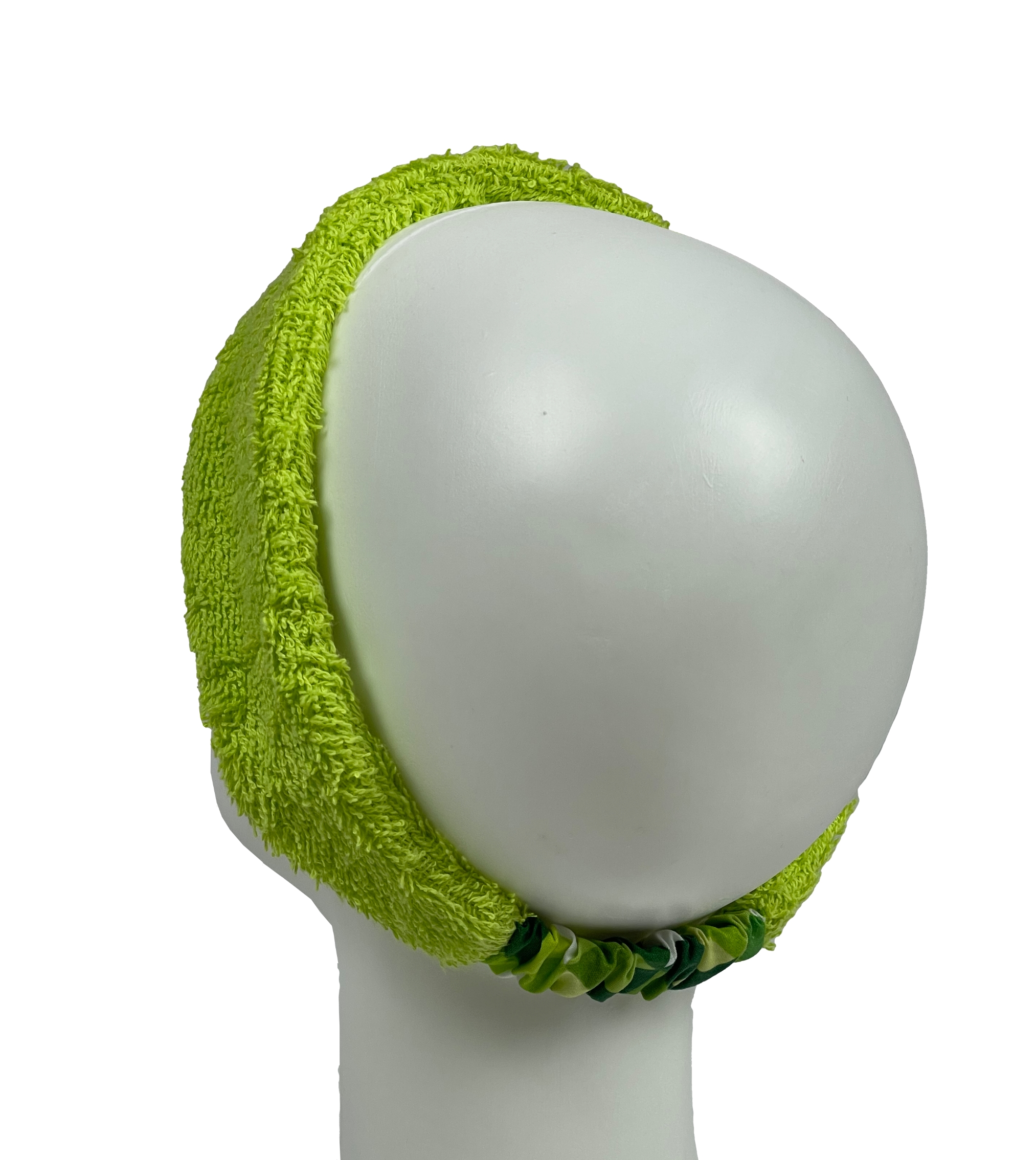 Kosmetická čelenka limetkově  zelená - barevná gumička