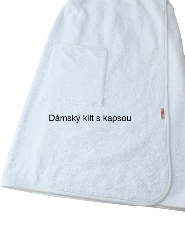 Dámský kilt do sauny bílý