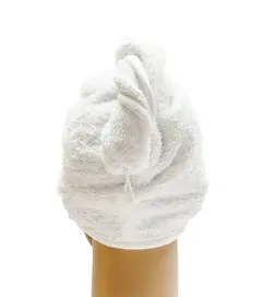 Turban na sušení vlasů bílý